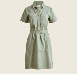 J Crew zip-front chino dress